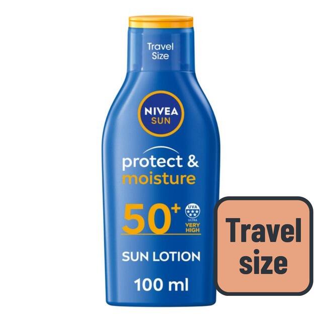 NIVEA SUN Protect & Moisture SPF 50+ Sun Lotion Travel Size thumbnail 3