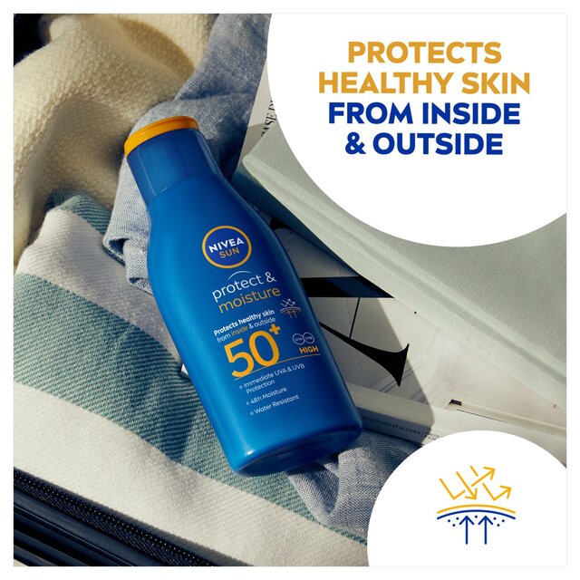 NIVEA SUN Protect & Moisture SPF 50+ Sun Lotion Travel Size thumbnail 5