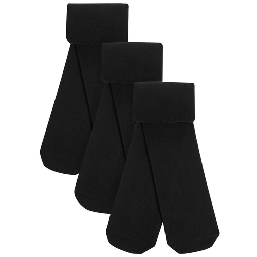 M&S Girls Body Sensor School Tights, 6-7 Years, Black