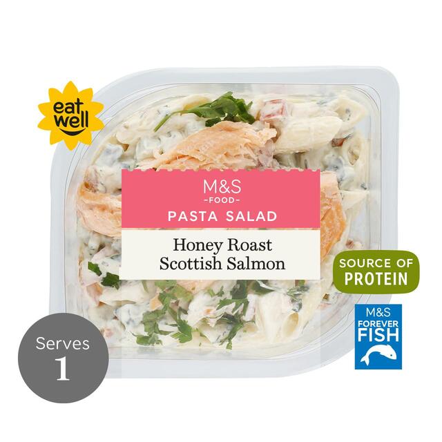 M&S Scottish Honey Roast Salmon Pasta Salad