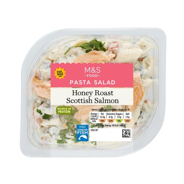 M&S Scottish Honey Roast Salmon Pasta Salad thumbnail 2