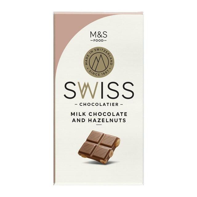 M&S Swiss Extra Fine Milk Chocolate with Hazelnuts