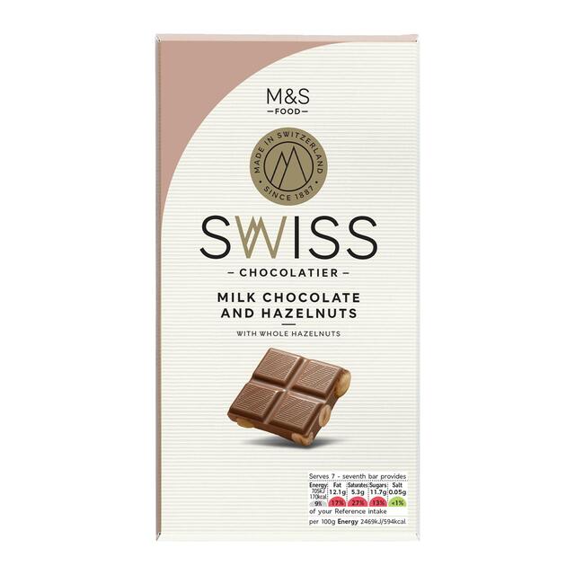 M&S Swiss Extra Fine Milk Chocolate with Hazelnuts thumbnail 2