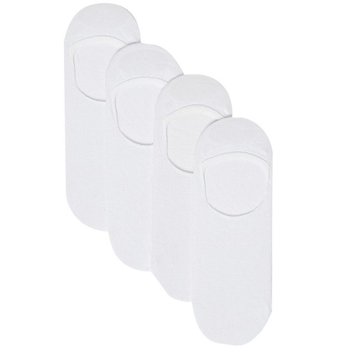 M&S Womens Invisible Trainer Liner Socks, Size 6-8, White thumbnail 3