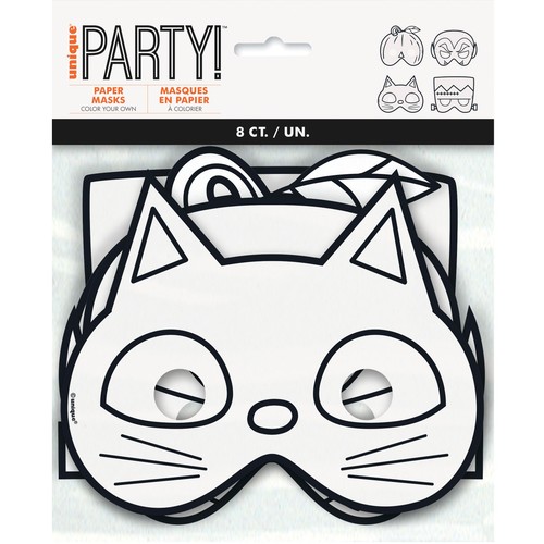 Colour Your Own Halloween Paper Masks
