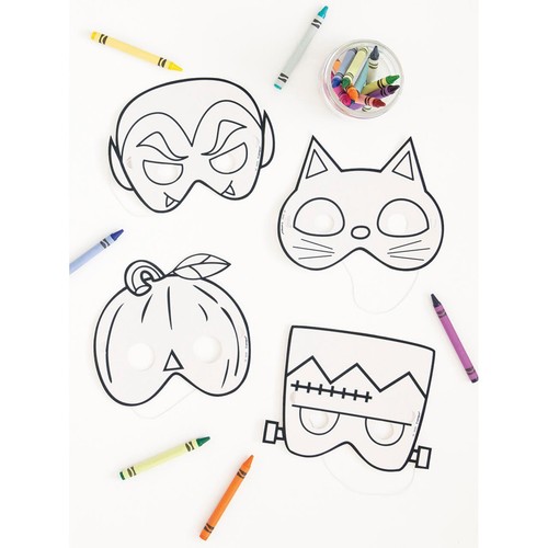 Colour Your Own Halloween Paper Masks thumbnail 2