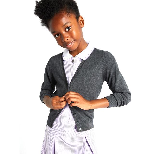 M&S Cotton Cardigan, 2 Pack, 4-13 Years, Grey