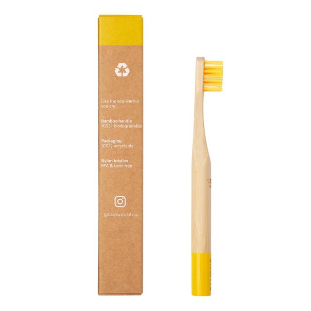 Bamboo Club Bambino Yellow Kids Toothbrush thumbnail 2