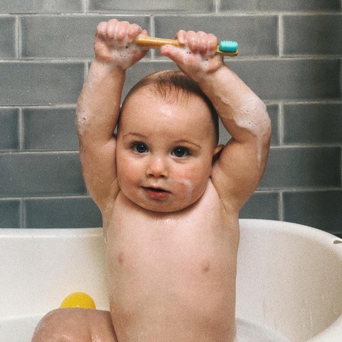 Bamboo Club Bambino Blue Kids Toothbrush thumbnail 3