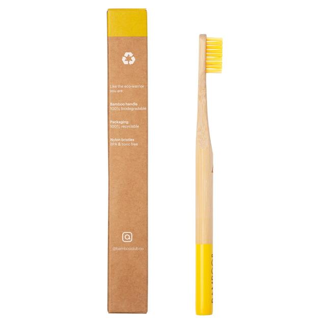 Bamboo Club Yellow Adult Toothbrush thumbnail 2