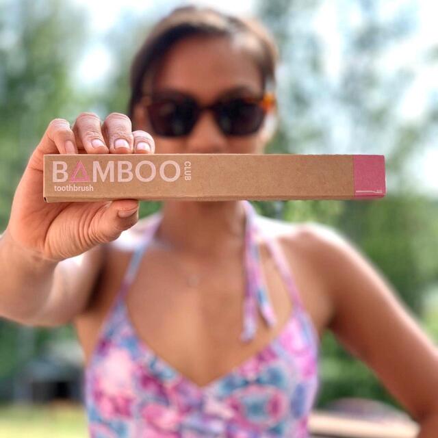 Bamboo Club Pink Adult Toothbrush thumbnail 3