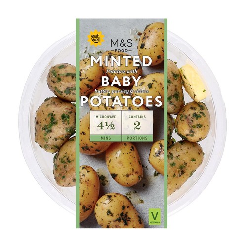 M&S Herby Minted Baby Potatoes