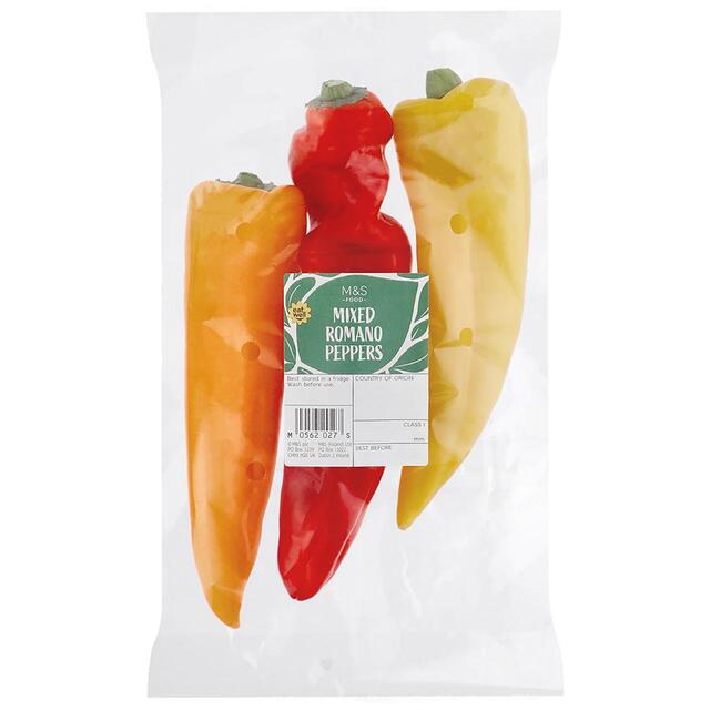 M&S Mixed Romano Pointed Peppers