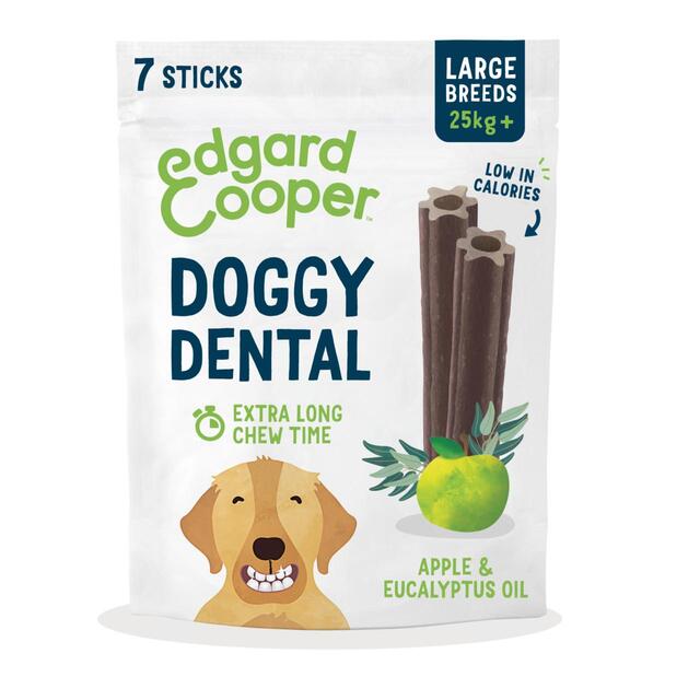 Edgard & Cooper Apple & Eucalyptus Large Dog Dental Sticks