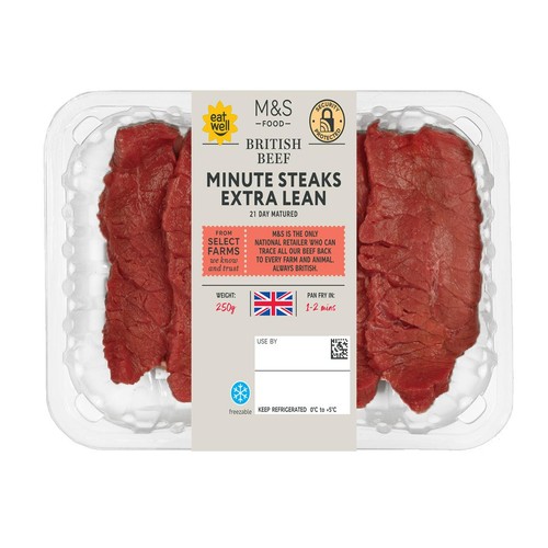 M&S Select Farms British Minute Steak Extra Lean
