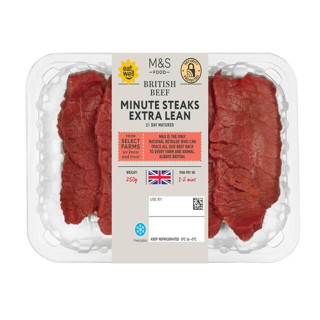 M&S Select Farms British Minute Steak Extra Lean