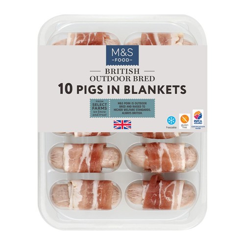 M&S British Outdoor Bred 10 Pigs in Blankets