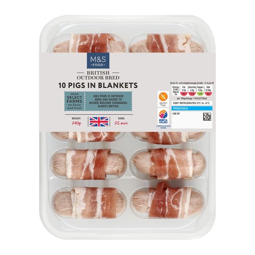 M&S British Outdoor Bred 10 Pigs in Blankets thumbnail 2