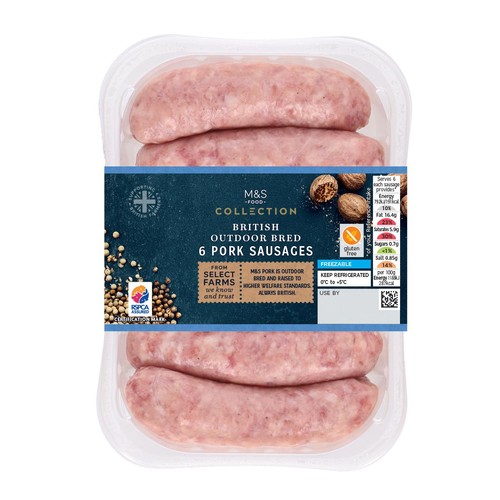 M&S Collection British 6 Pork Sausages thumbnail 2