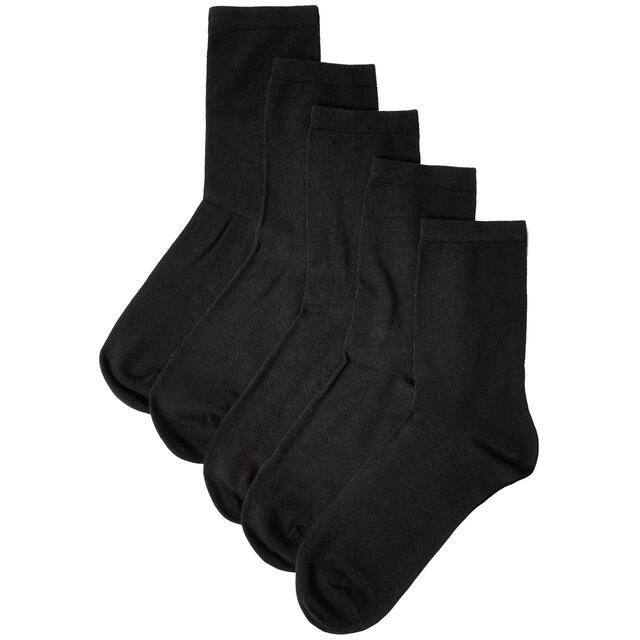 M&S Womens Socks Sumptuously Soft Black, 5 Pack thumbnail 2