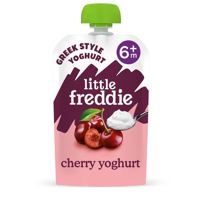 Little Freddie Cherry with Greek Style Yoghurt Organic Pouch, 6 mths+