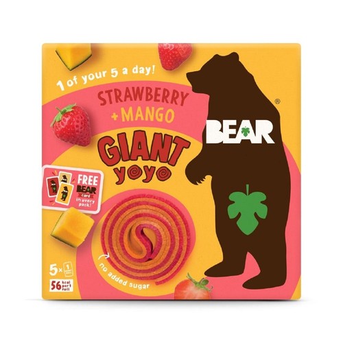 BEAR GIANT Fruit Yoyos Strawberry & Mango Multipack thumbnail 2