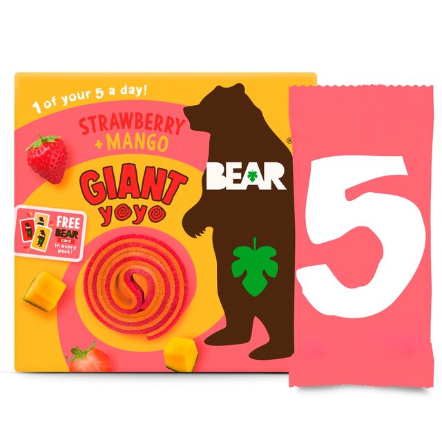 BEAR GIANT Fruit Yoyos Strawberry & Mango Multipack thumbnail 3