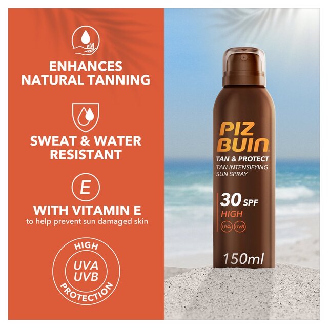 Piz Buin Tan & Protect Tan Intensifying Sun Cream Spray SPF30 thumbnail 5