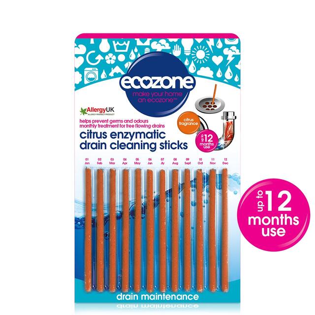 Ecozone Enzymatic Drain Cleaning Sticks - Citrus