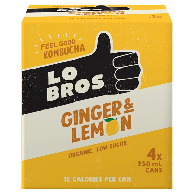 Lo Bros Kombucha Ginger & Lemon Low Sugar Multipack thumbnail 4
