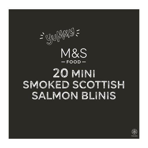 M&S Scottish 20 Mini Smoked Salmon Blinis