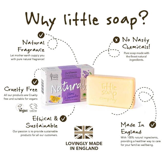 Little Soap Company Naturals Bar Soap Citrus & Lavender thumbnail 3