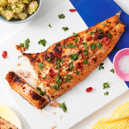  M&S Scottish Salmon Side with a Soy & Ginger Glaze Boneless