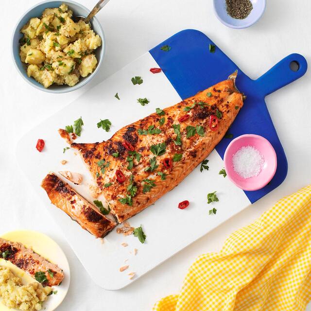 M&S Scottish Salmon Side with a Soy & Ginger Glaze Boneless thumbnail 2