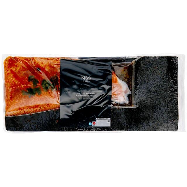 M&S Scottish Salmon Side with a Soy & Ginger Glaze Boneless thumbnail 3