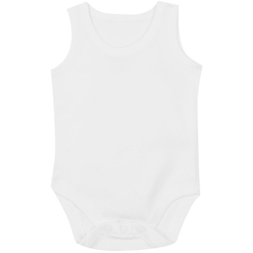 M&S Cotton Bodysuits Sleeveless, 2-3 Years, White thumbnail 3