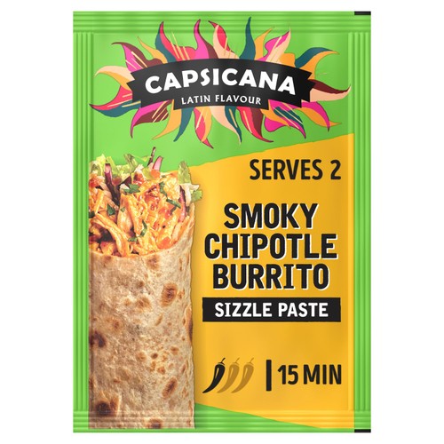 Capsicana Mexican Tomato Chipotle Burrito Cooking Paste Serves 2 Mild thumbnail 2