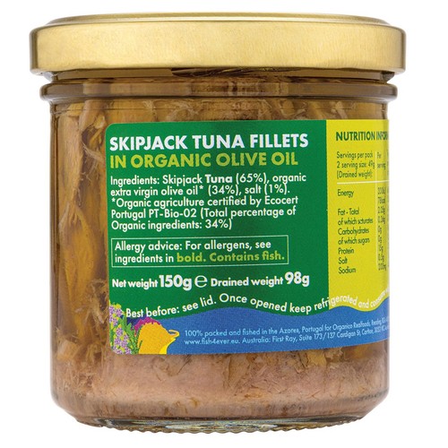 Fish 4 Ever Azores Tuna Fillets in Organic Olive Oil thumbnail 3