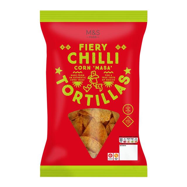 M&S Fiery Chilli Tortilla Chips thumbnail 2