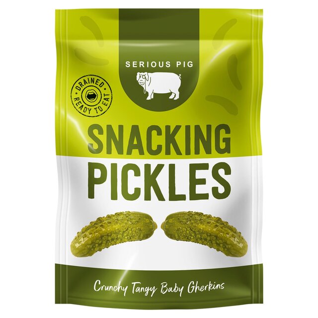 Serious Pig Snacking Pickles Crunchy Tangy Mini Gherkins