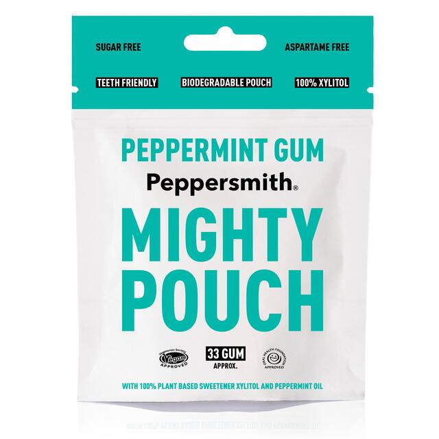 Peppersmith 100% Xylitol Mighty Pouch Peppermint Gum