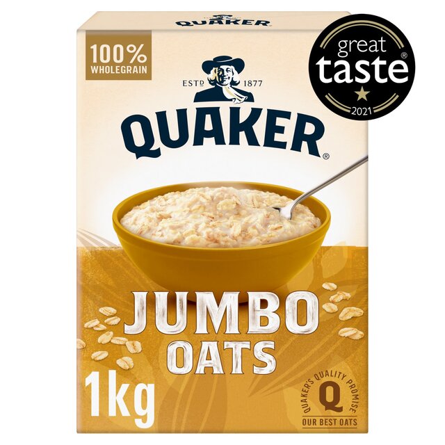 Quaker Oats Jumbo Rolled Oats Porridge Cereal thumbnail 2