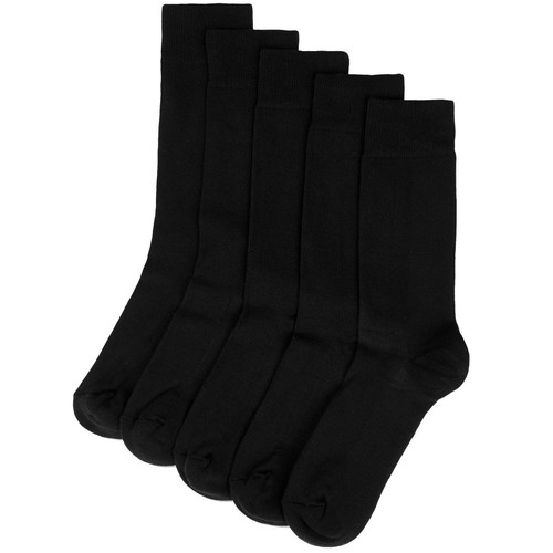 M&S Mens Cool & Fresh Cushioned Sole Socks, Size 6-8.5, Black