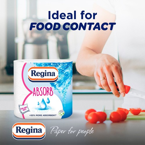 Regina Absorb Kitchen Roll 150 Supersized Sheets 2 Roll thumbnail 4