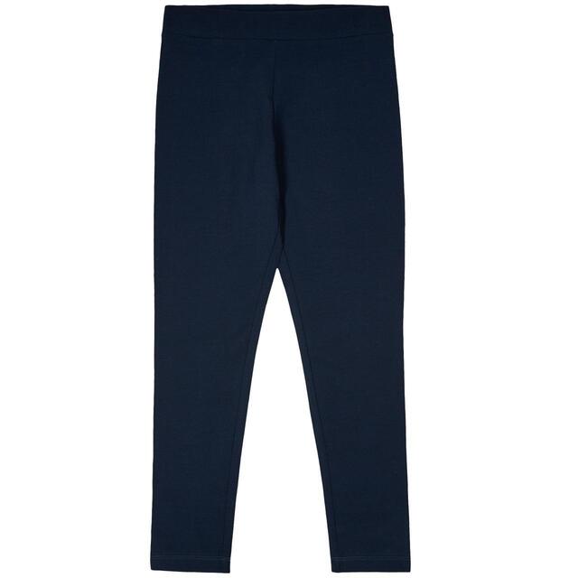 M&S Girls Cotton Leggings with Stretch 10-11 Years, Navy