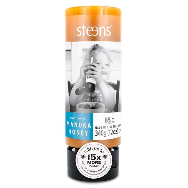 Steens MGO 85 Raw Multi Manuka Honey Squeezy