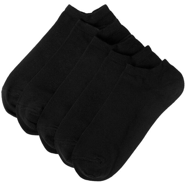 M&S Mens Collection Cool & Fresh Trainer Liner Socks, 5 Pack, Black thumbnail 2