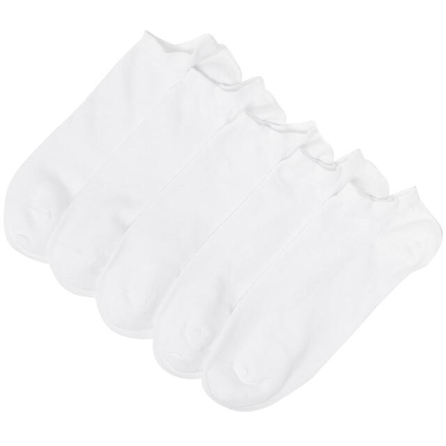 M&S Mens Collection Cool & Fresh Trainer Liner Socks, 5 Pack, White thumbnail 2
