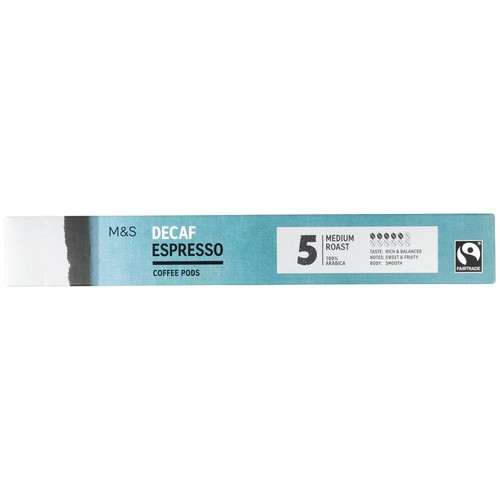 M&S Fairtrade Decaf Coffee Pods