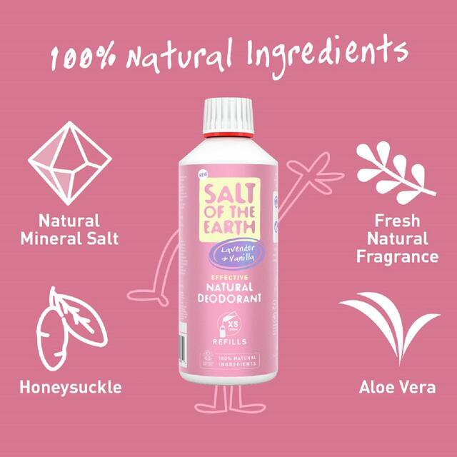 Salt of the Earth Lavender & Vanilla Natural Deodorant Spray Refill thumbnail 5